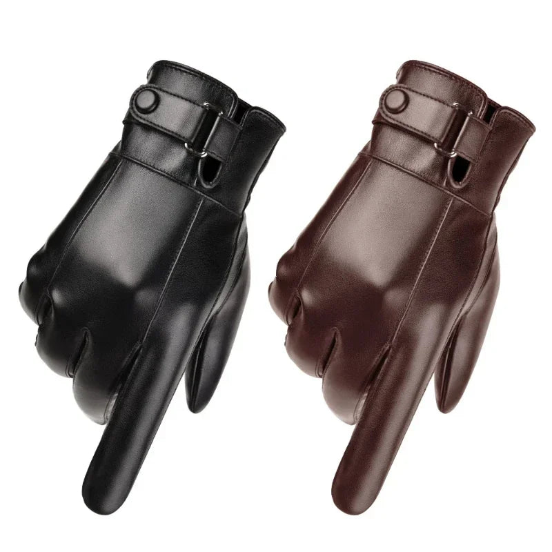 Winter Gloves for Men Genuine Leather Gloves Outdoor
