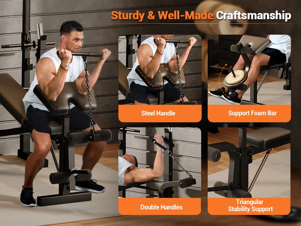 Adjustable 4-in-1 Weight Bench Set.