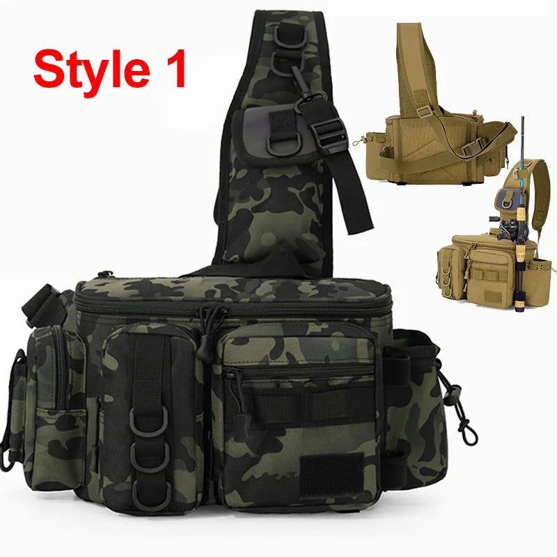 Fishing Tackle Backpack Lure Box Gear Storage Bag.