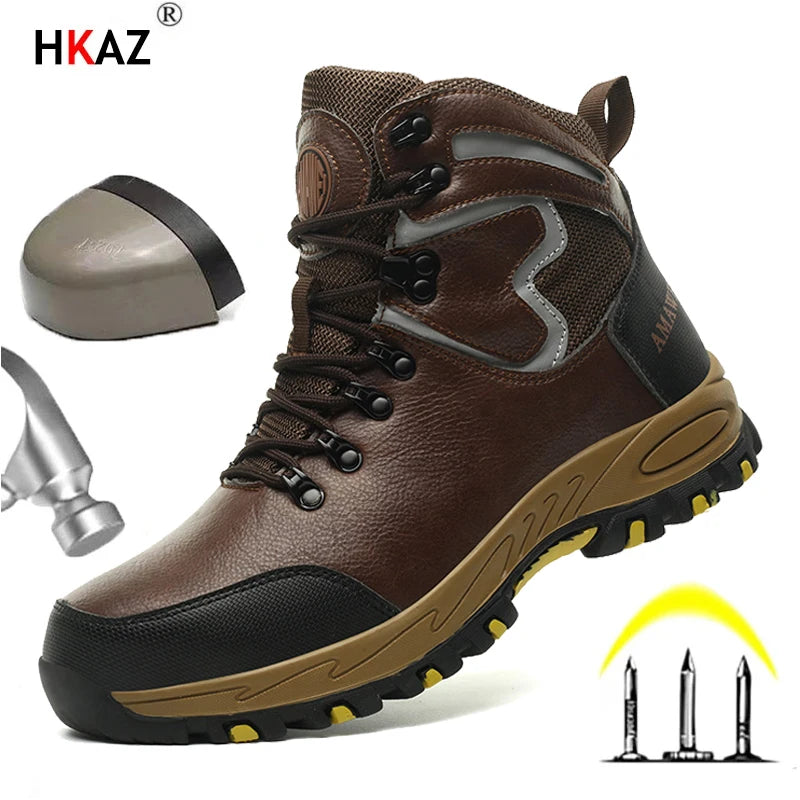 High Top Safety Shoes Men Steel Toe Work Shoes Women