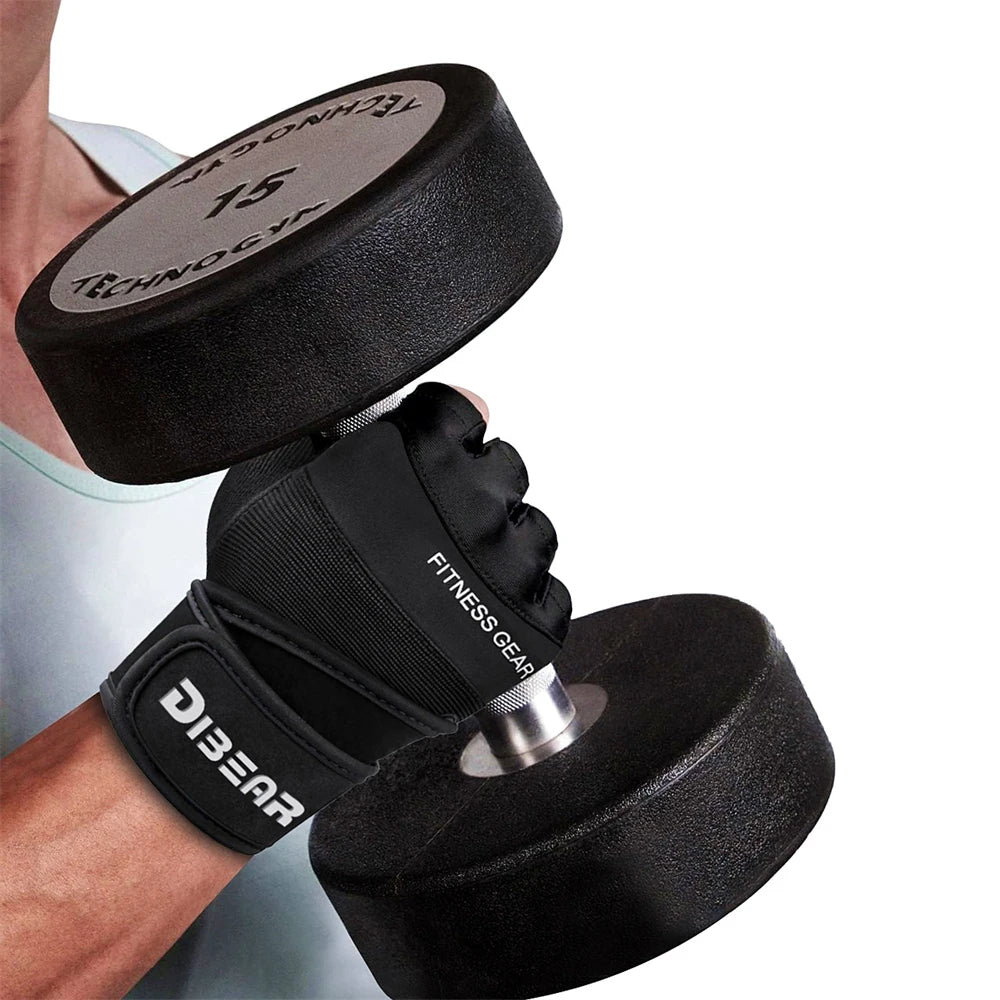 Half Finger Bodybuilding Gym Gloves Weightlifting.