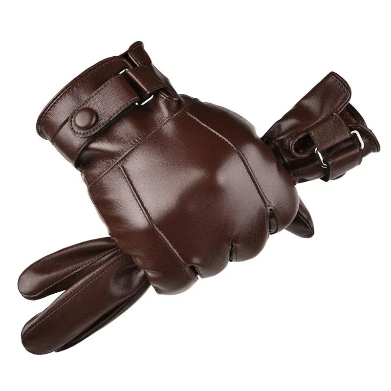 Winter Gloves for Men Genuine Leather Gloves Outdoor