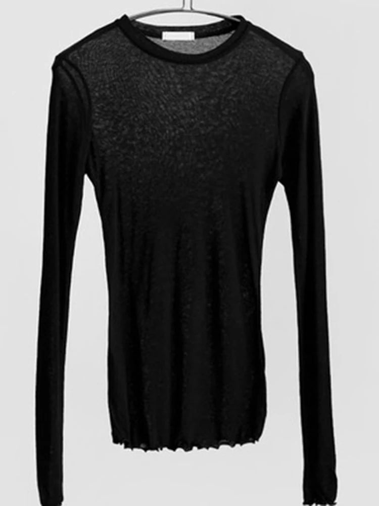High Quality Plain T Shirt Women Cotton Elastic Basic T-shirts Female Casual Tops