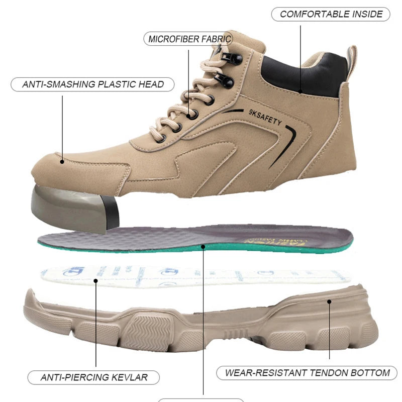 Waterproof Work Boots for Men Women Steel Toe Boots
