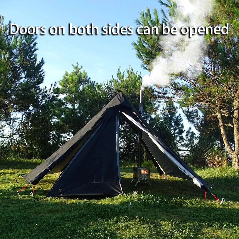Camping Hot Tent with Chimney Window Outdoor.