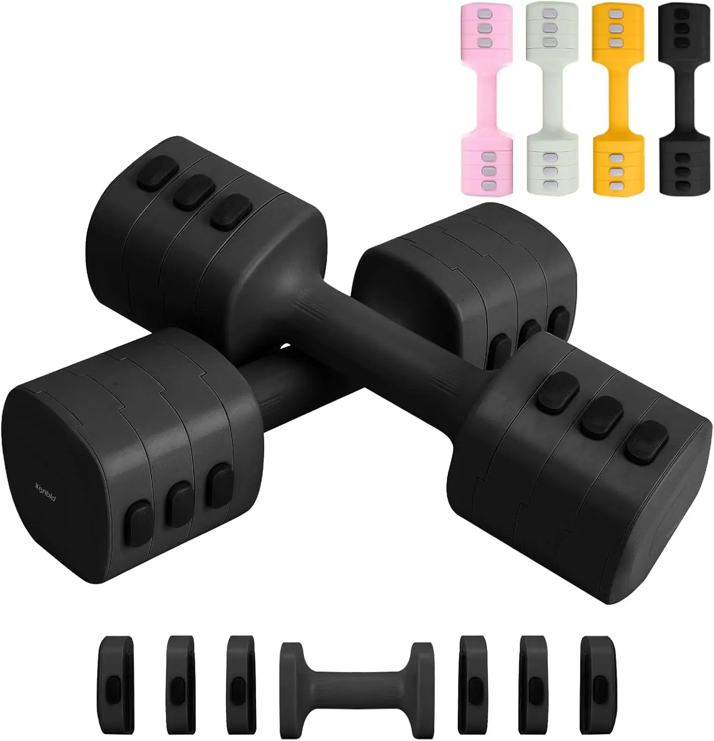 Adjustable Dumbbell Set of 2, 4 in 1 Free Weights.