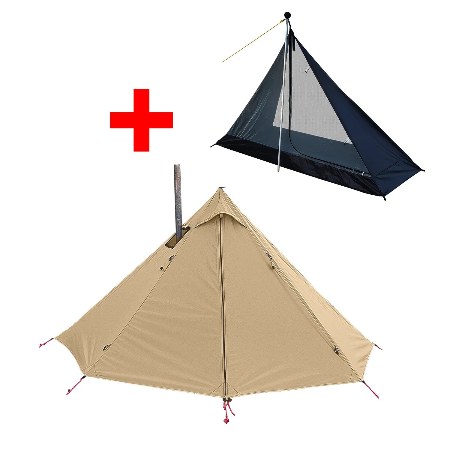 Camping Hot Tent with Chimney Window Outdoor.