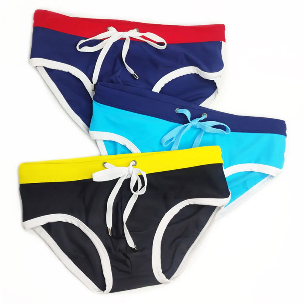 Men's Swim Briefs Sexy Swimming Triangle Short Summer Water Sport Beach Pants.