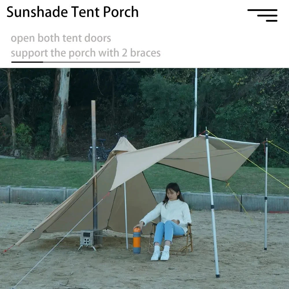 Camping Hot Tent with Chimney Window Outdoor.