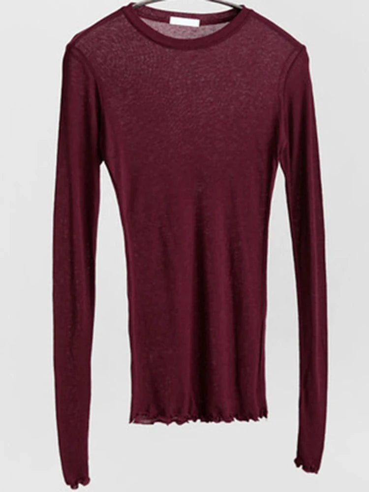 High Quality Plain T Shirt Women Cotton Elastic Basic T-shirts Female Casual Tops