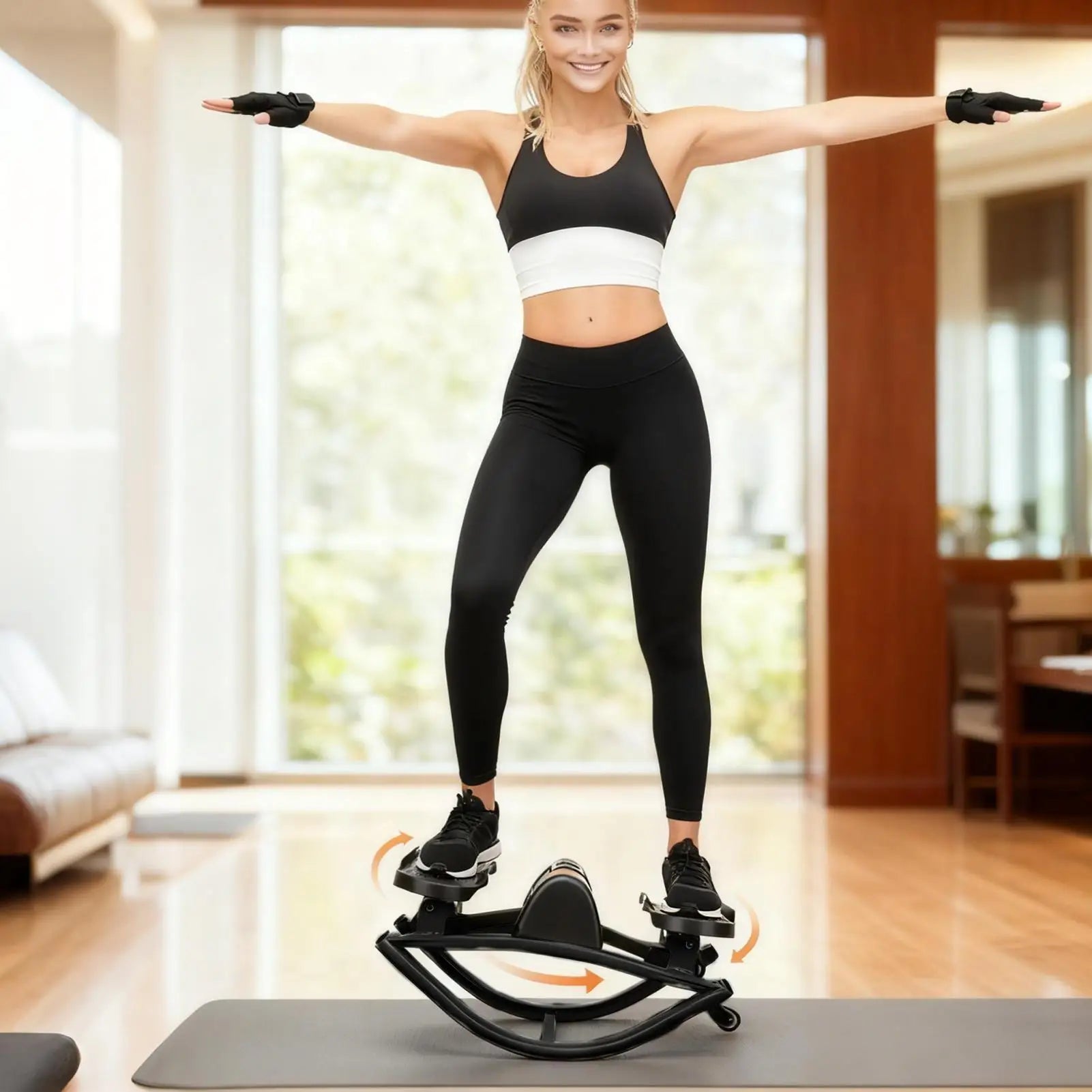 Rock Stepper Exercise Equipment Portable Silent Lateral Stepper Machine.