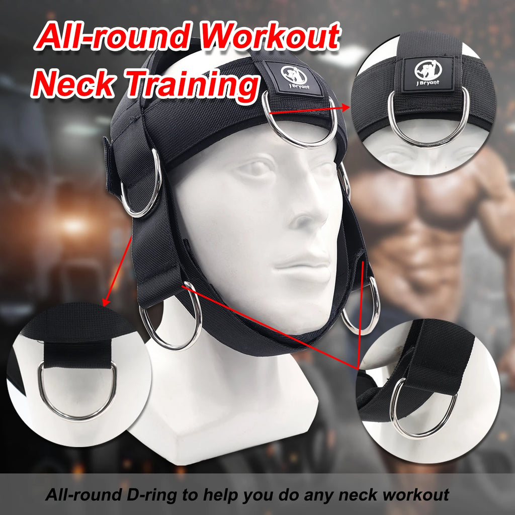 Neck Head Harness Weightlifting Training with Resistance Bands.
