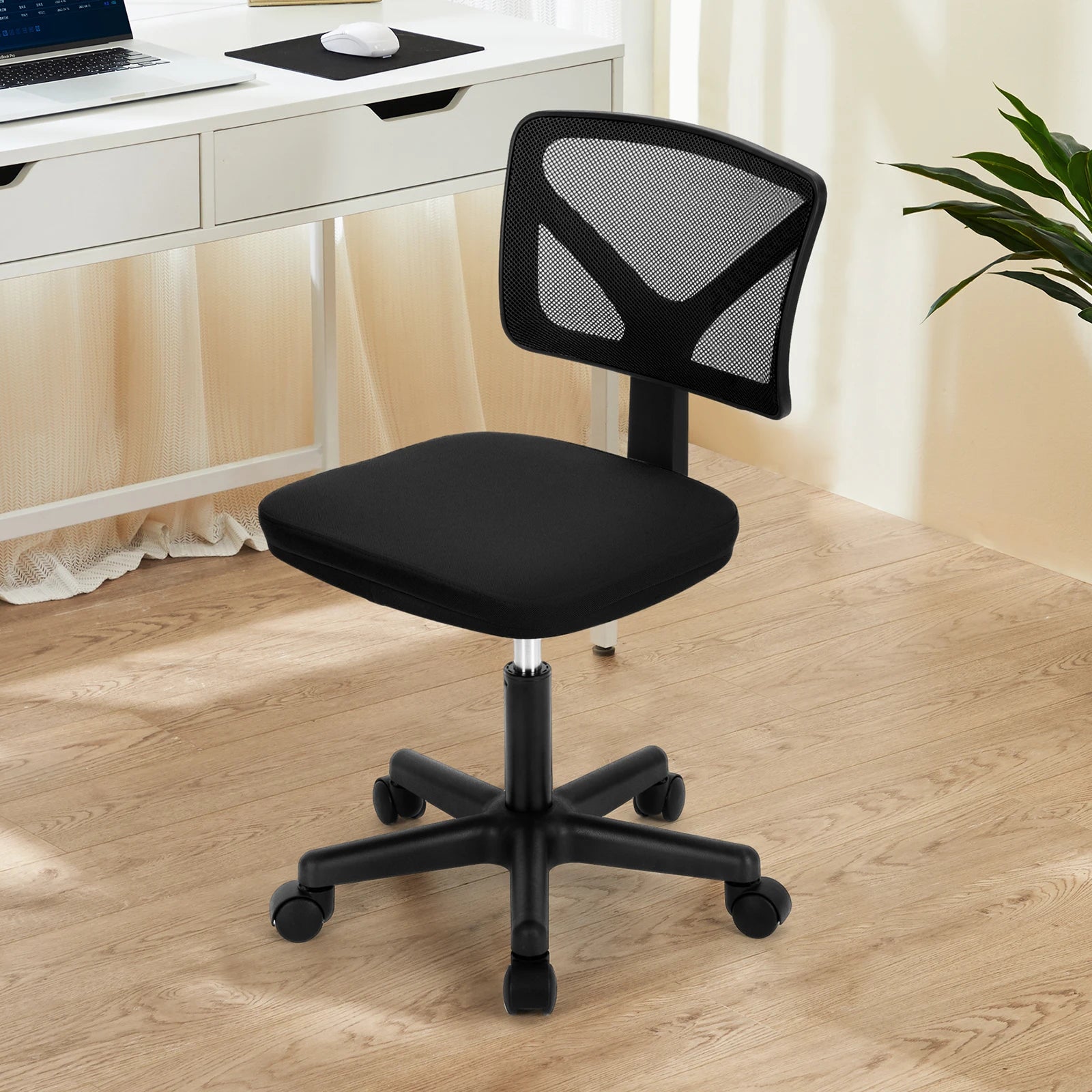 JHK Mesh with Lumbar Support Armless Office Chair