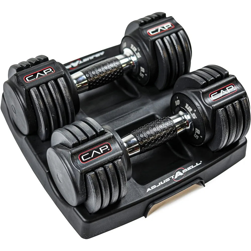 CAP Barbell ADJUSTABELL Adjustable Round Dumbbell Weights.