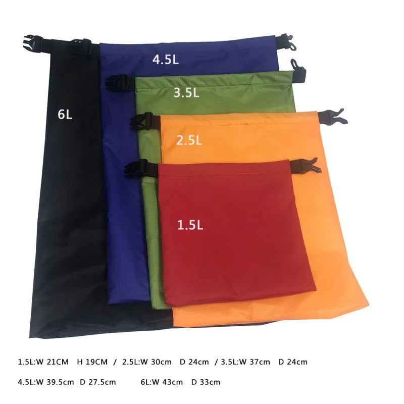 5pcs Waterproof Dry Bag for Camping Drifting Hiking, Swimming and Rafting.