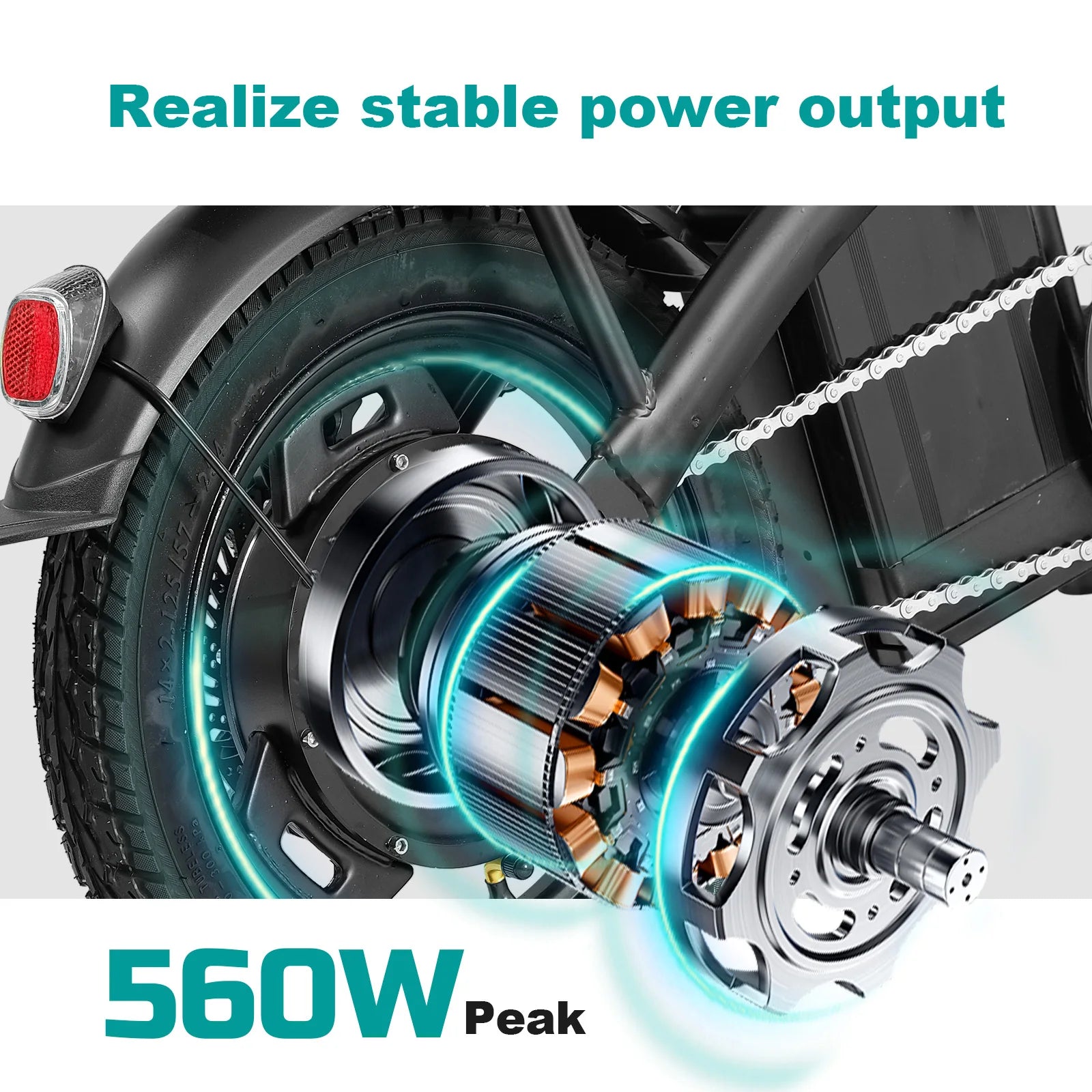 Adult Electric Bike, 20 MPH,560W Motor,48V Removable Battery.