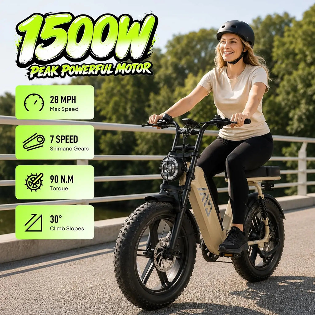 TST R00C 1500W Electric Bike, 48V 15Ah.