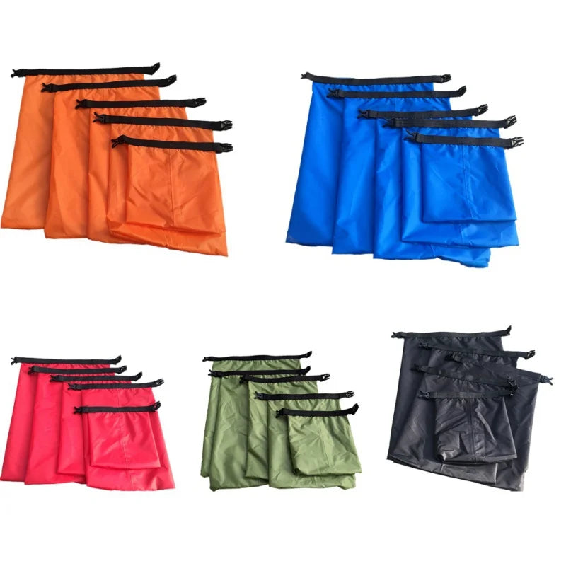 5pcs Waterproof Dry Bag for Camping Drifting Hiking, Swimming and Rafting.