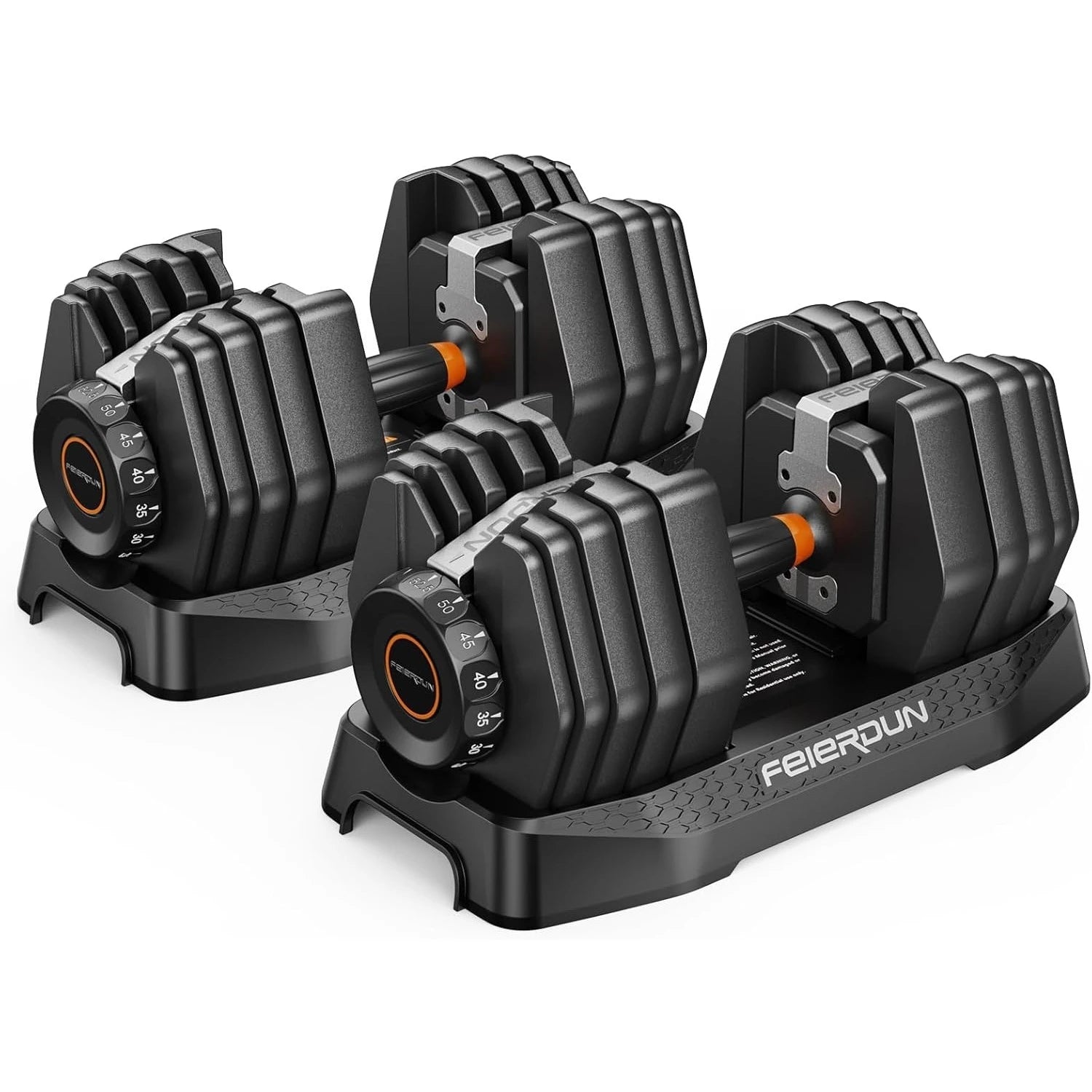 Adjustable Dumbbell Set,15-in-1 Weight Set Dumbbells 105lb.