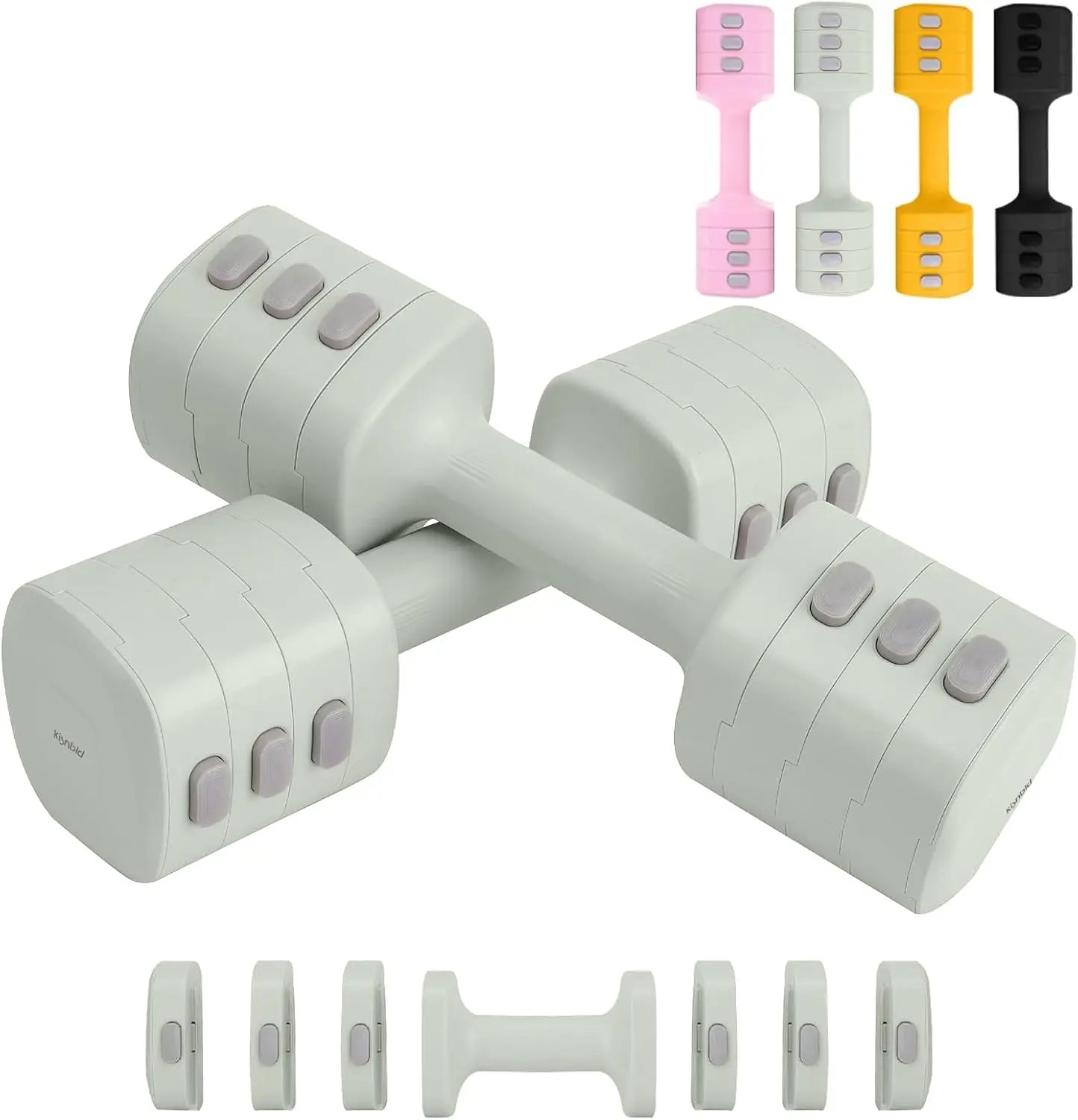 Adjustable Dumbbell Set of 2, 4 in 1 Free Weights.