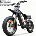Moto Electric Bicycle Peak 1500/3000/5000W, 48V/52V/60V Battery 35-45MPH.