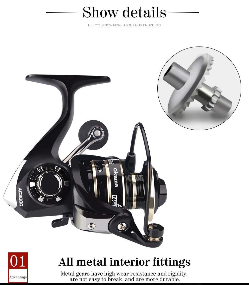 Newest OKUMA AC2000-7000 Fishing Reel