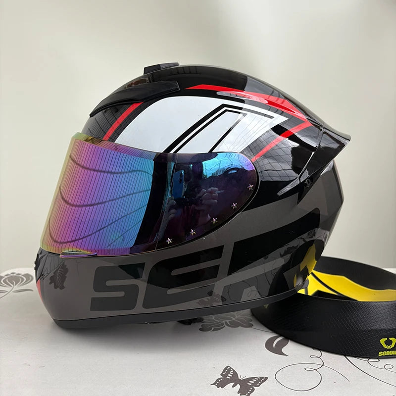 Full Face Motorcycle Helmet Men and Women.
