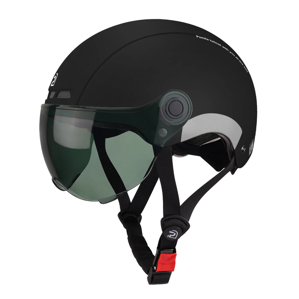 PEMILA Cycling Helmet With Goggles Lens Ear Protection.