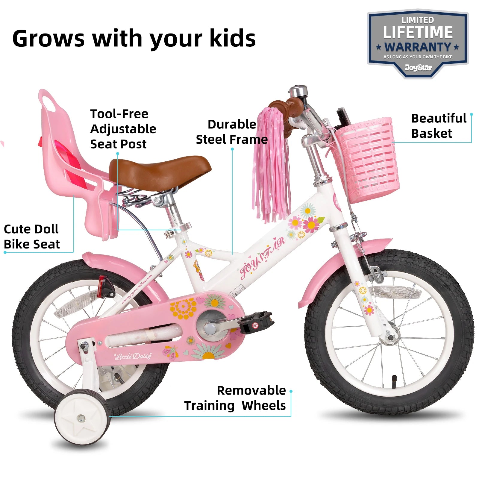 Little Daisy Kids Bike for Girls Ages 2-7 Years, Bikes.