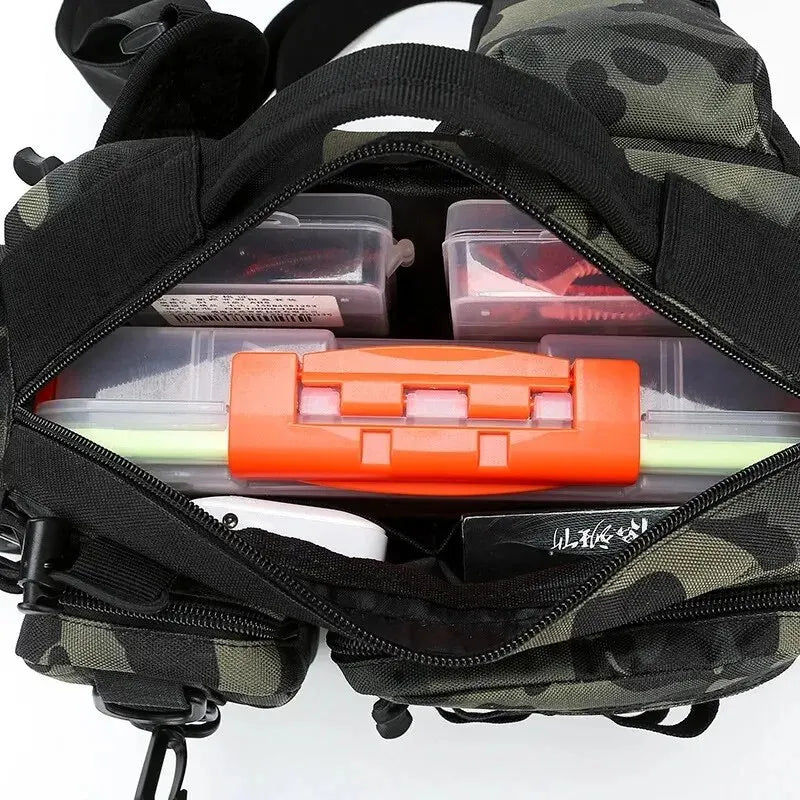Fishing Tackle Backpack Lure Box Gear Storage Bag.