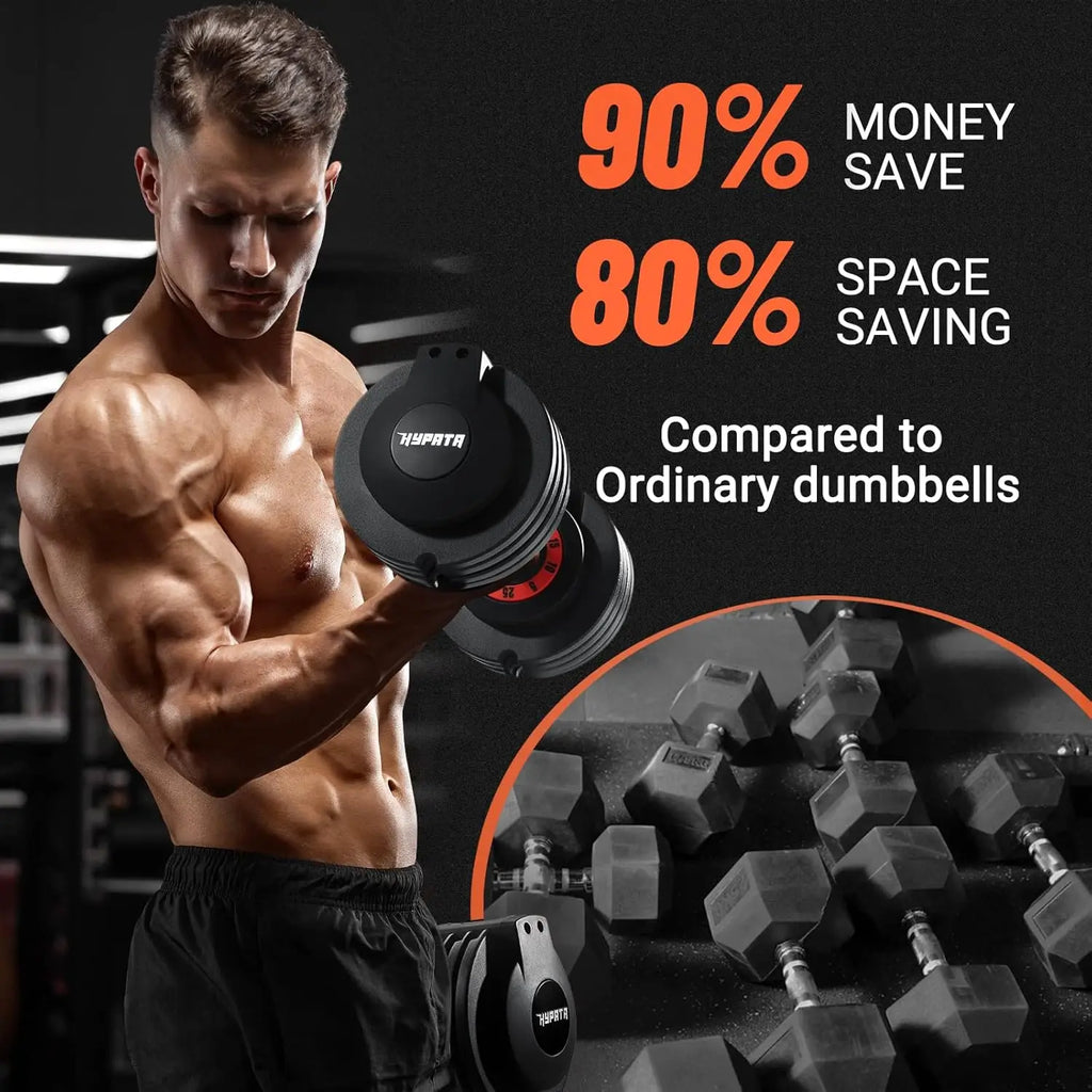 25/55 lbs Pair Adjustable Dumbbell Set.