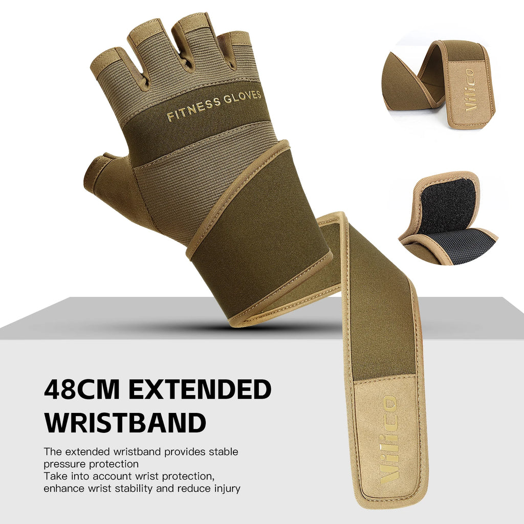 Half Finger Gym Gloves Weightlifting Dumbbell Training.