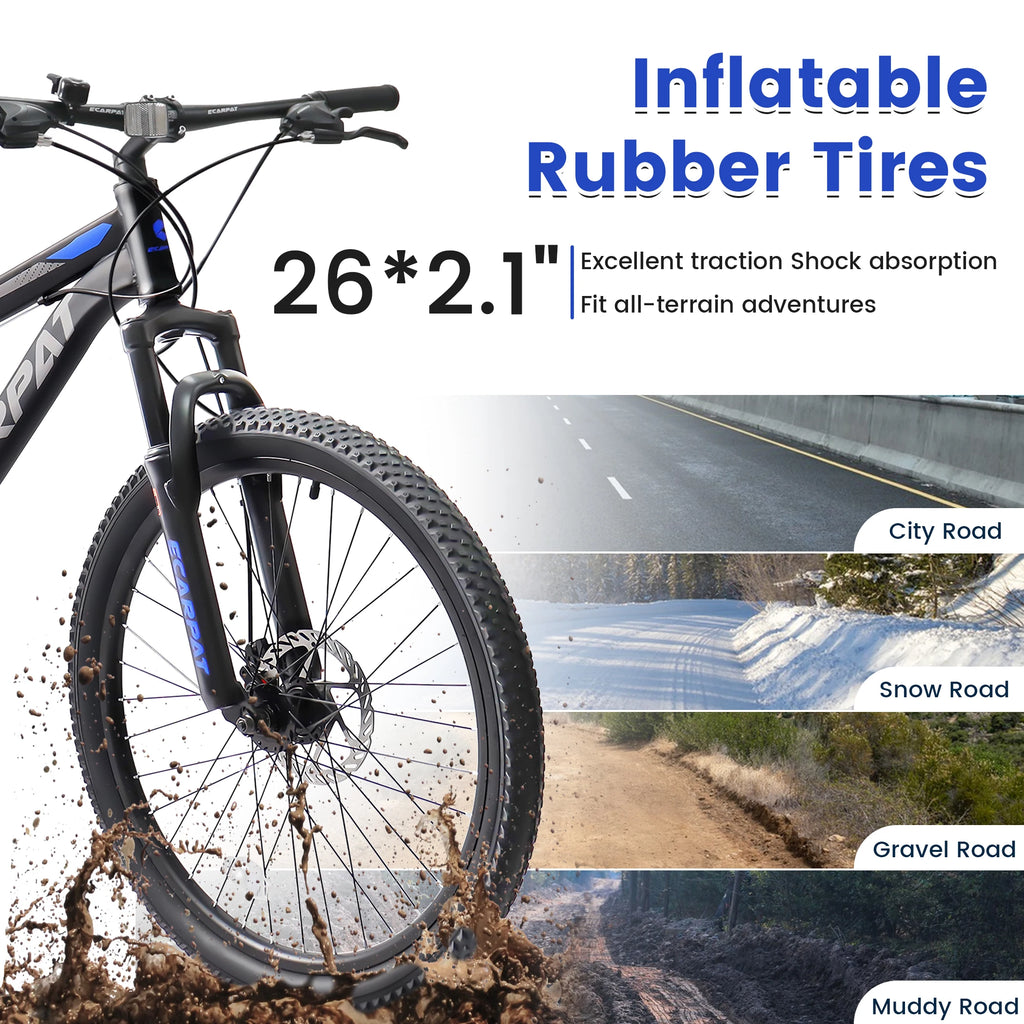 Dual Full Suspension Mountain Bike 24/26/27.5 Inch, Men's and Women.