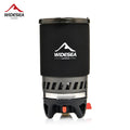 Camping Cooking System with Heat Exchanger.