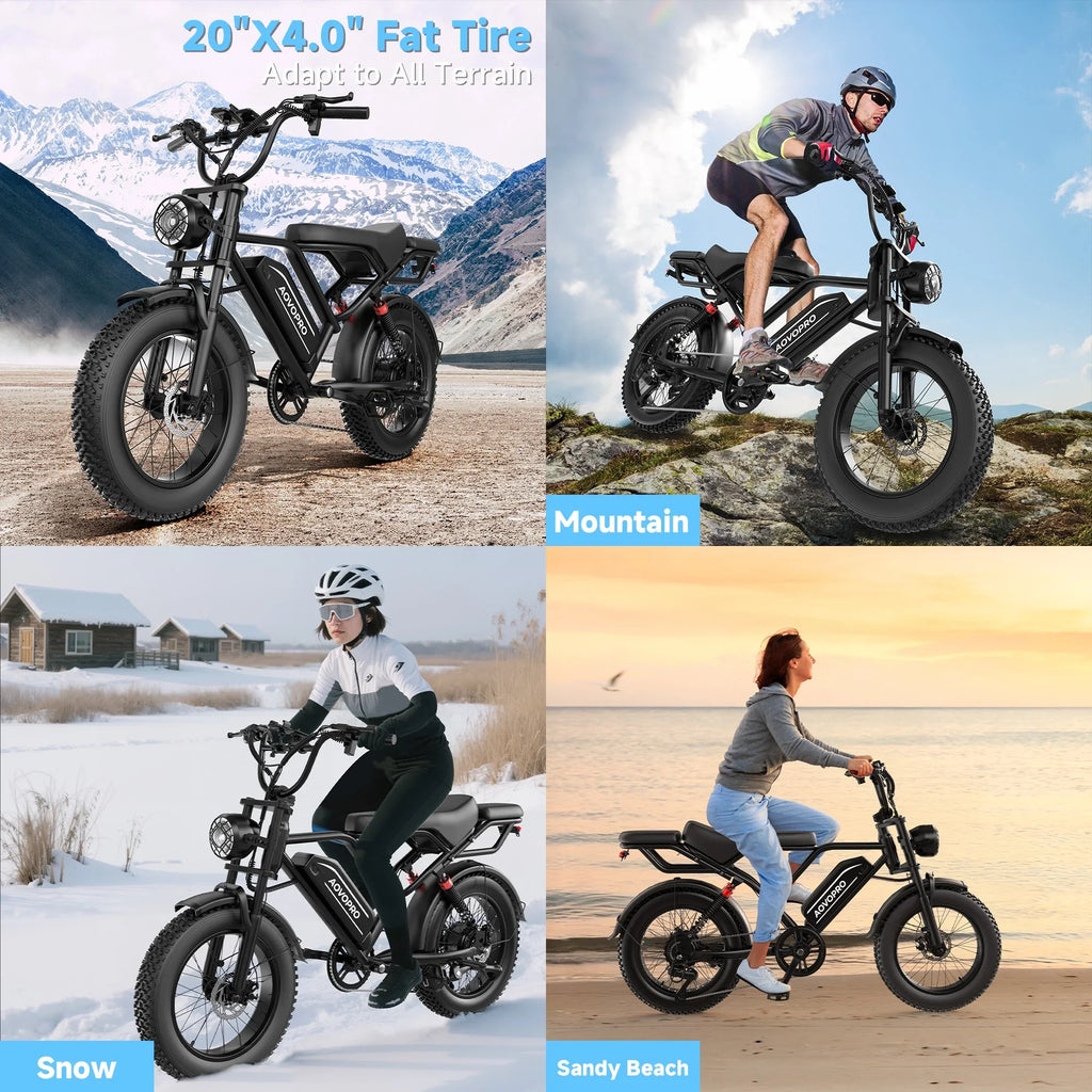 AP20 Electric Bike 1500W 20" Fat Tire 31mph Top Speed.