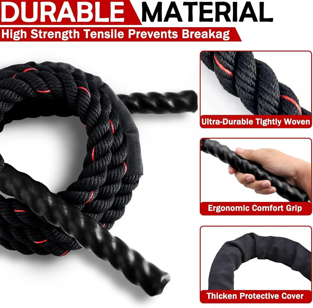 Weighted Jump Rope for Fitness, 1.5lb Heavy Skipping Ropes.
